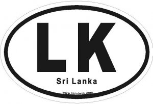 Sri Lanka Oval Car Sticker
