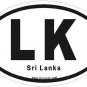 Sri Lanka Oval Car Sticker