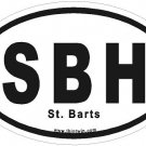 St. Barts Oval Car Sticker
