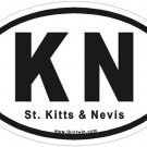 St. Kitts Oval Car Sticker