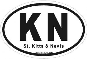 St. Kitts Oval Car Sticker
