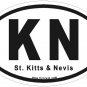 St. Kitts Oval Car Sticker