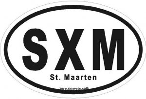 St. Maarten Oval Car Sticker