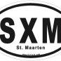 St. Maarten Oval Car Sticker