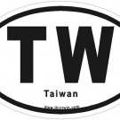 Taiwan Oval Car Sticker
