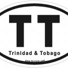 Trinidad & Tobago Oval Car Sticker