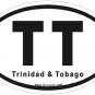 Trinidad & Tobago Oval Car Sticker