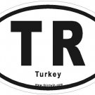 Turkey Oval Car Sticker