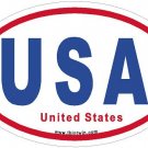 United States RWB Oval Car Sticker