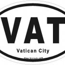 Vatican City Oval Car Sticker