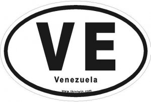 Venezuela Oval Car Sticker