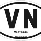 Vietnam Oval Car Sticker