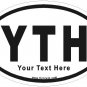 Customized Oval Car Sticker