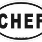 Chef Oval Car Sticker