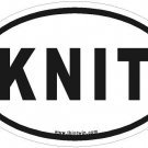 Knit Oval Car Sticker