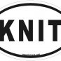 Knit Oval Car Sticker