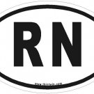 RN Oval Car Sticker