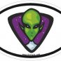 Alien Oval Car Sticker