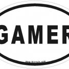 Gamer Oval Car Sticker