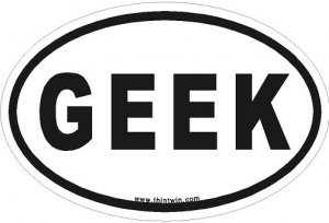 Geek Oval Car Sticker