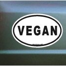 Vegan Oval Car Sticker