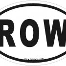 Row Oval Car Sticker