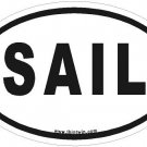 Sail Oval Car Sticker