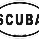 SCUBA Oval Car Sticker