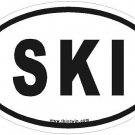Ski Oval Car Sticker