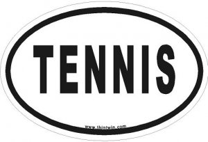 Tennis Oval Car Sticker