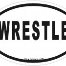 Wrestle Oval Car Sticker