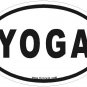Yoga Oval Car Sticker