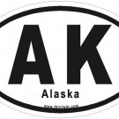 Alaska Oval Car Sticker