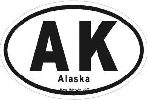 Alaska Oval Car Sticker