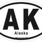 Alaska Oval Car Sticker