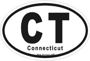 Connecticut Oval Car Sticker
