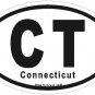 Connecticut Oval Car Sticker