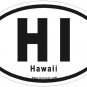 Hawaii Oval Car Sticker