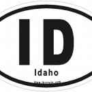 Idaho Oval Car Sticker