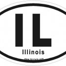 Illinois Oval Car Sticker