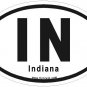 Indiana Oval Car Sticker