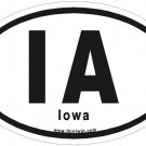 Iowa Oval Car Sticker