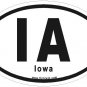 Iowa Oval Car Sticker