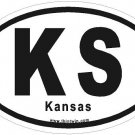 Kansas Oval Car Sticker
