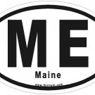 Maine Oval Car Sticker