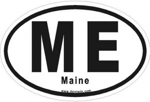 Maine Oval Car Sticker