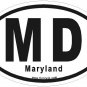 Maryland Oval Car Sticker