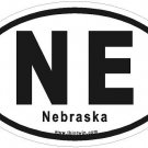 Nebraska Oval Car Sticker