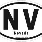Nevada Oval Car Sticker