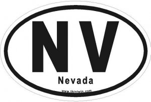Nevada Oval Car Sticker